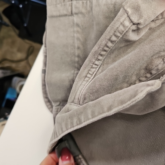 J Jill Gray Cotton/Spandex Long Sleeve Button Front Blazer w/Pockets-Size: 6 - Picture 5 of 6